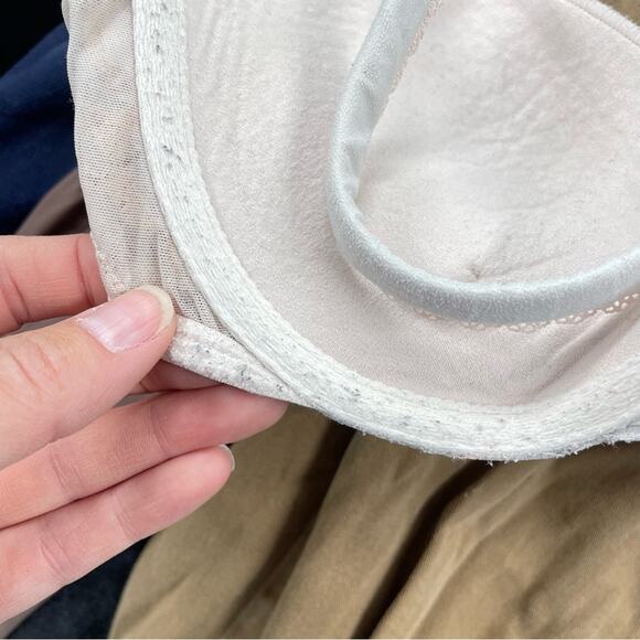 Victoria Secret Pink & White Lace Push Up Bra 34B Underwire Adjustable Strap - Picture 8 of 8